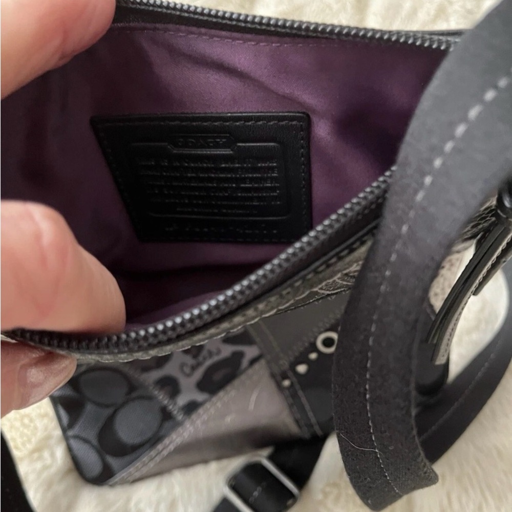 Coach Black And Gray Patchwork Bag - image 3